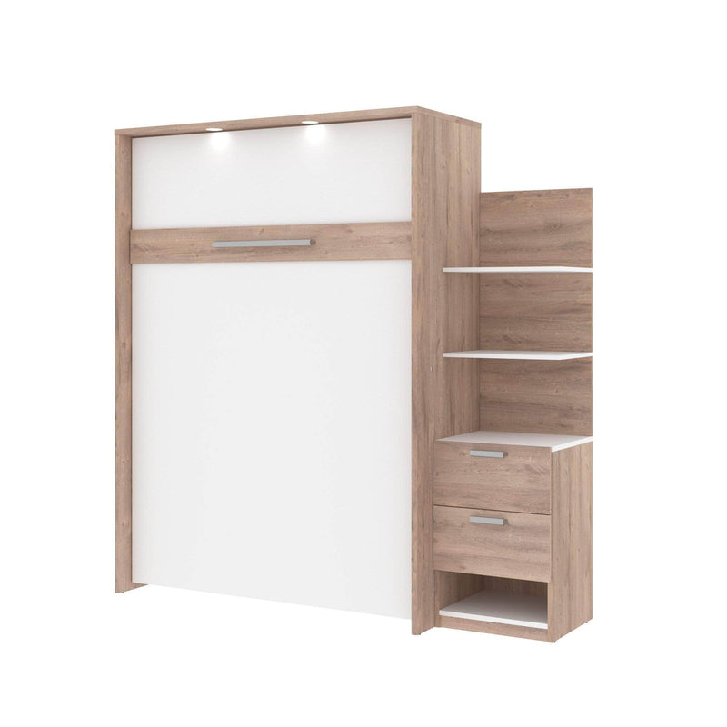 Modubox Murphy Wall Bed Cielo Full Murphy Wall Bed with Storage Cabinet (79W) - Available in 2 Colours