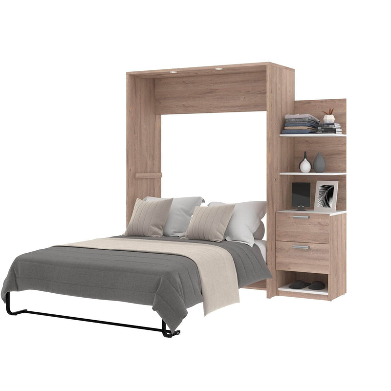 Modubox Murphy Wall Bed Cielo Full Murphy Wall Bed with Storage Cabinet (79W) - Available in 2 Colours