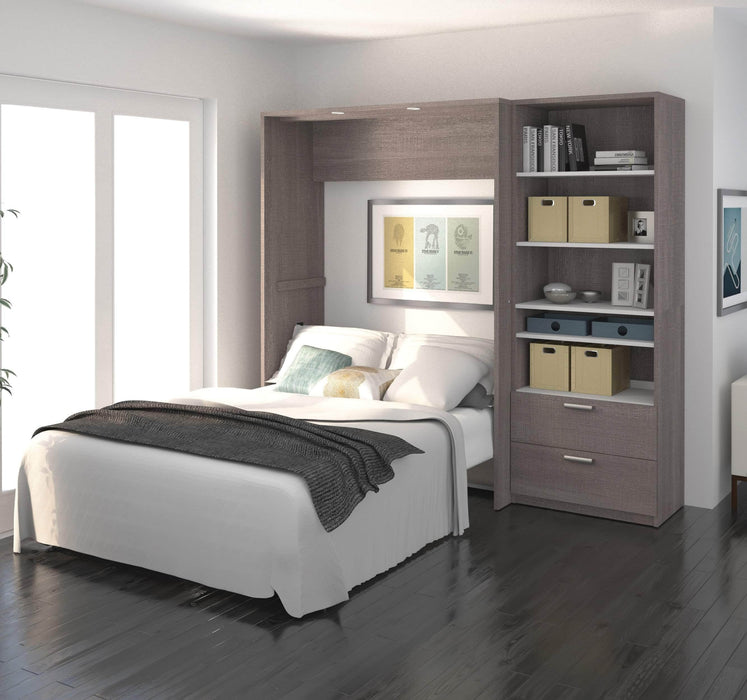 Modubox Murphy Wall Bed Cielo Full Murphy Wall Bed with Storage Cabinet (89W) - Available in 2 Colours