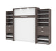 Modubox Murphy Wall Bed Cielo Queen Murphy Wall Bed and 2 Storage Cabinets with Drawers (124W) - Available in 2 Colours