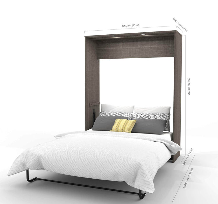 Modubox Murphy Wall Bed Cielo Queen Murphy Wall Bed and 2 Storage Cabinets with Drawers (124W) - Available in 2 Colours