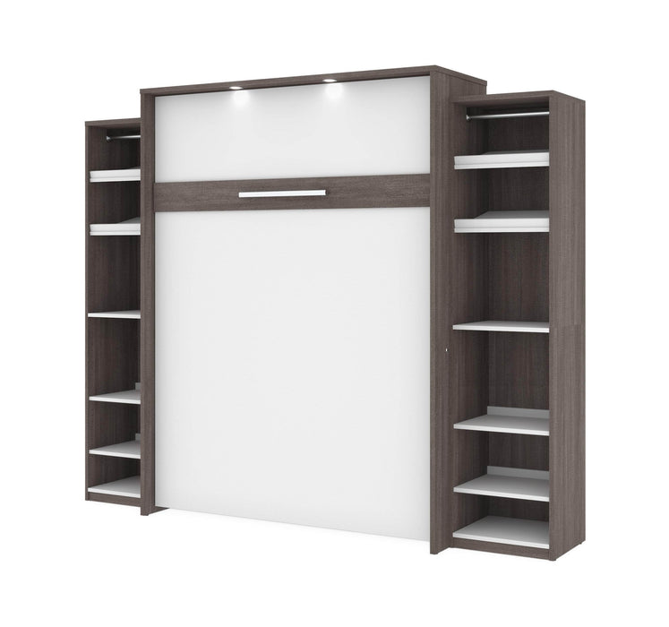 Modubox Murphy Wall Bed Cielo Queen Murphy Wall Bed with 2 Storage Cabinets (104W) - Available in 2 Colours