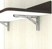 Modubox Murphy Wall Bed Lumina Queen Murphy Bed with Desk and 1 Storage Unit in White Chocolate