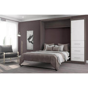 Modubox Murphy Wall Bed Nebula 90" Set including a Queen Wall Murphy Bed and One Storage Unit with Drawers - Available in 3 Colours