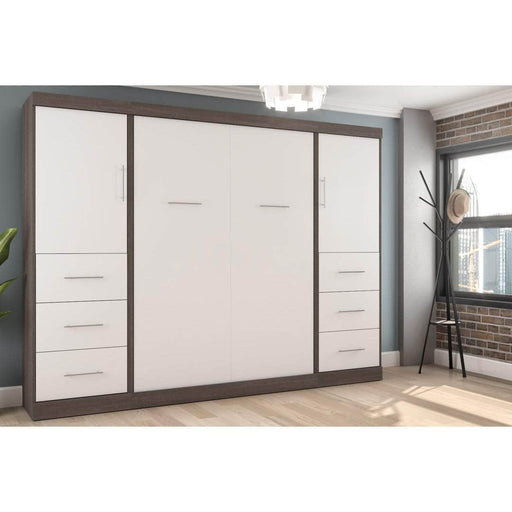 Modubox Murphy Wall Bed Nebula Full Murphy Wall Bed and 2 Storage Units with Drawers (109W) - Available in 3 Colours