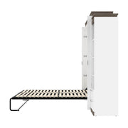 Modubox Murphy Wall Bed Orion 104"W Queen Murphy Wall Bed with 2 Narrow Shelving Units and Drawers - Available in 2 Colours