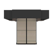 Modubox Murphy Wall Bed Orion 104"W Queen Murphy Wall Bed with 2 Narrow Shelving Units and Drawers - Available in 2 Colours