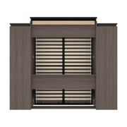 Modubox Murphy Wall Bed Orion 104"W Queen Murphy Wall Bed with 2 Narrow Shelving Units and Drawers - Available in 2 Colours