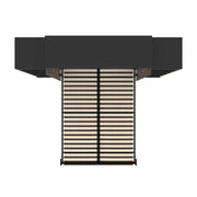 Modubox Murphy Wall Bed Orion 104"W Queen Murphy Wall Bed with 2 Narrow Shelving Units - Available in 2 Colours