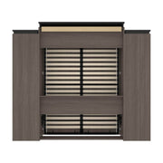 Modubox Murphy Wall Bed Orion 104"W Queen Murphy Wall Bed with 2 Narrow Shelving Units - Available in 2 Colours