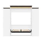 Modubox Murphy Wall Bed Orion 104"W Queen Murphy Wall Bed with 2 Narrow Shelving Units - Available in 2 Colours