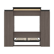 Modubox Murphy Wall Bed Orion 104"W Queen Murphy Wall Bed with 2 Narrow Shelving Units - Available in 2 Colours