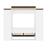 Modubox Murphy Wall Bed Orion 104"W Queen Murphy Wall Bed with 2 Storage Cabinets and Pull-Out Shelves - Available in 2 Colours