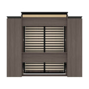 Modubox Murphy Wall Bed Orion 104"W Queen Murphy Wall Bed with 2 Storage Cabinets and Pull-Out Shelves - Available in 2 Colours