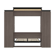 Modubox Murphy Wall Bed Orion 104"W Queen Murphy Wall Bed with 2 Storage Cabinets and Pull-Out Shelves - Available in 2 Colours