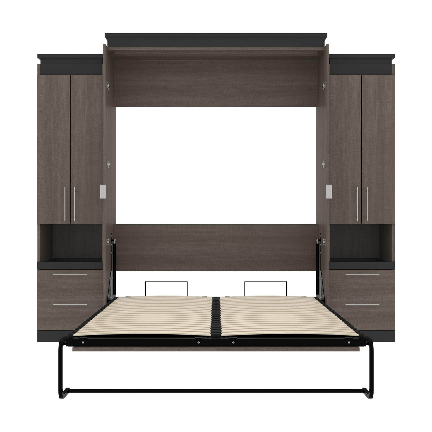 Modubox Orion 104"W Queen Murphy Wall Bed with 2 Storage and