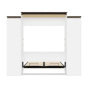 Modubox Murphy Wall Bed Orion 104"W Queen Murphy Wall Bed with Narrow Storage Solutions and Drawers - Available in 2 Colours