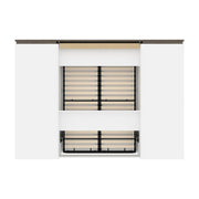 Modubox Murphy Wall Bed Orion 118"W Full Murphy Wall Bed and 2 Shelving Units - Available in 2 Colours