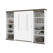 Modubox Murphy Wall Bed Orion 118"W Full Murphy Wall Bed and 2 Shelving Units - Available in 2 Colours