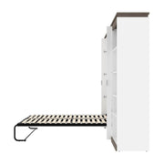 Modubox Murphy Wall Bed Orion 118"W Full Murphy Wall Bed and 2 Shelving Units - Available in 2 Colours