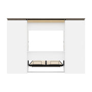 Modubox Murphy Wall Bed Orion 118"W Full Murphy Wall Bed and 2 Shelving Units - Available in 2 Colours