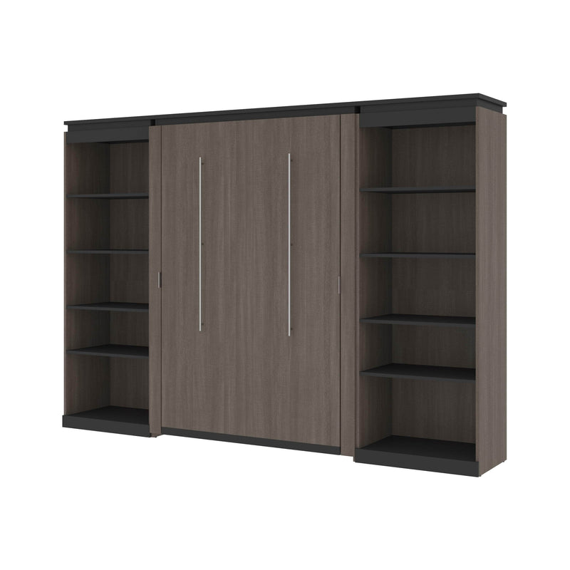 Modubox Murphy Wall Bed Orion 118"W Full Murphy Wall Bed and 2 Shelving Units - Available in 2 Colours