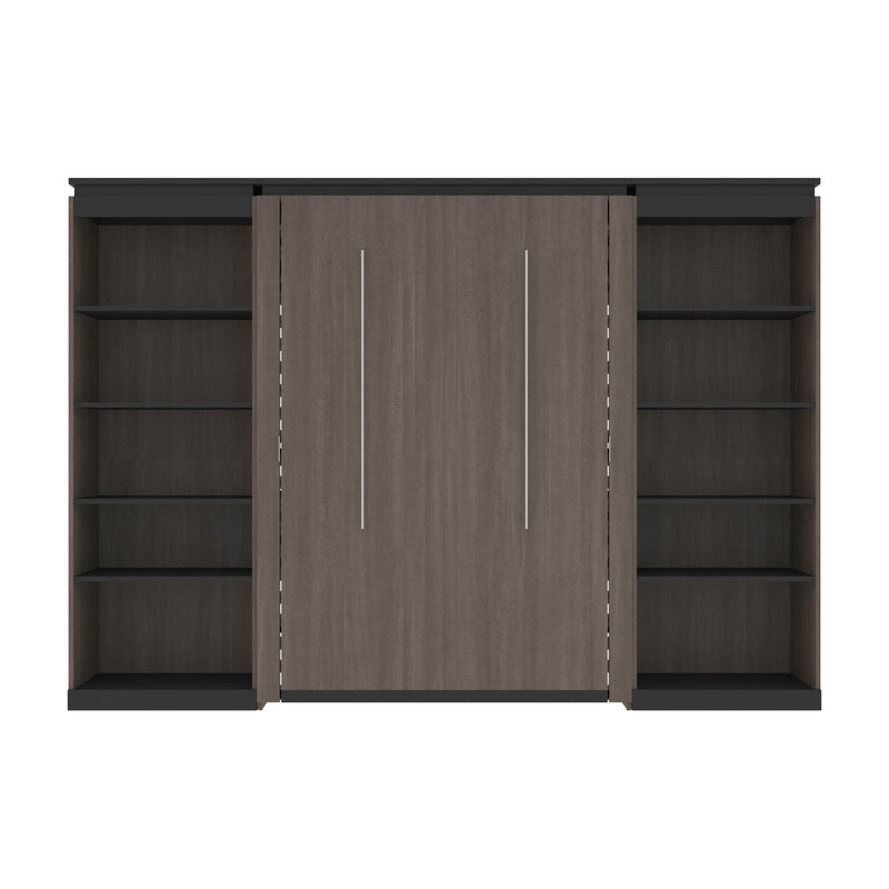 Modubox Murphy Wall Bed Orion 118"W Full Murphy Wall Bed and 2 Shelving Units - Available in 2 Colours