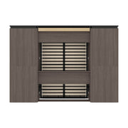Modubox Murphy Wall Bed Orion 118"W Full Murphy Wall Bed and 2 Shelving Units - Available in 2 Colours