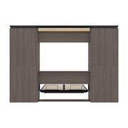 Modubox Murphy Wall Bed Orion 118"W Full Murphy Wall Bed and 2 Shelving Units - Available in 2 Colours