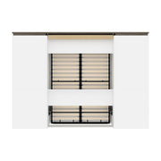 Modubox Murphy Wall Bed Orion 118"W Full Murphy Wall Bed with 2 Storage Cabinets and Pull-Out Shelves - Available in 2 Colours
