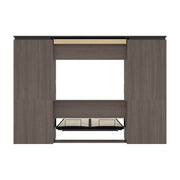 Modubox Murphy Wall Bed Orion 118"W Full Murphy Wall Bed with 2 Storage Cabinets and Pull-Out Shelves - Available in 2 Colours