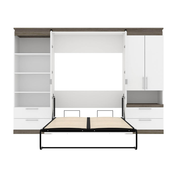 Modubox Murphy Wall Bed Orion 118"W Full Murphy Wall Bed with Multifunctional Storage and Drawers - Available in 2 Colours