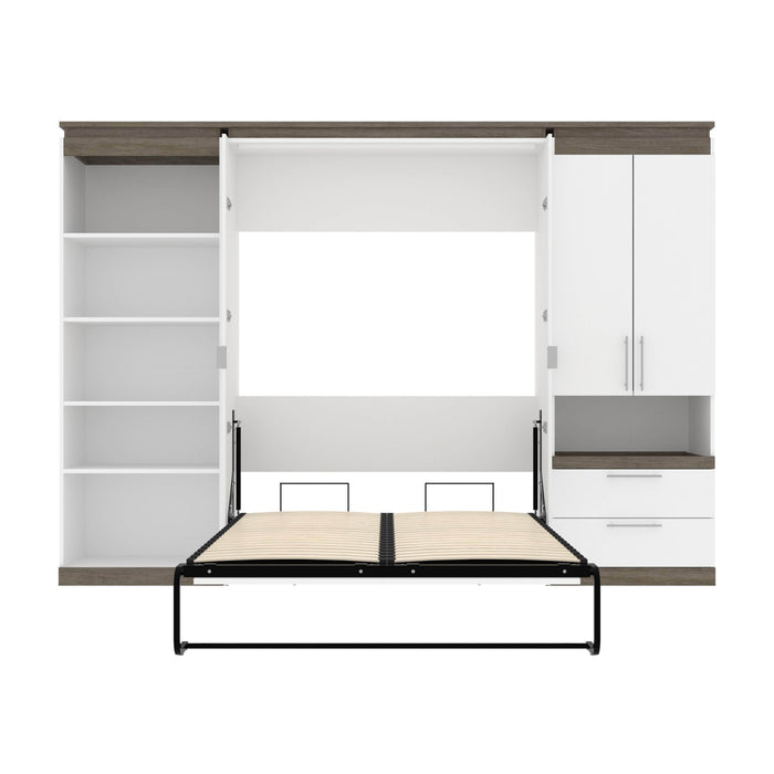 Modubox Murphy Wall Bed Orion 118"W Full Murphy Wall Bed with Multifunctional Storage - Available in 2 Colours