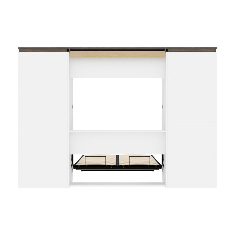 Modubox Murphy Wall Bed Orion 118"W Full Murphy Wall Bed with Multifunctional Storage - Available in 2 Colours
