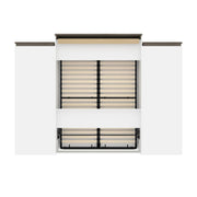 Modubox Murphy Wall Bed Orion 124"W Queen Murphy Wall Bed with 2 Shelving Units - Available in 2 Colours