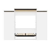 Modubox Murphy Wall Bed Orion 124"W Queen Murphy Wall Bed with 2 Shelving Units - Available in 2 Colours