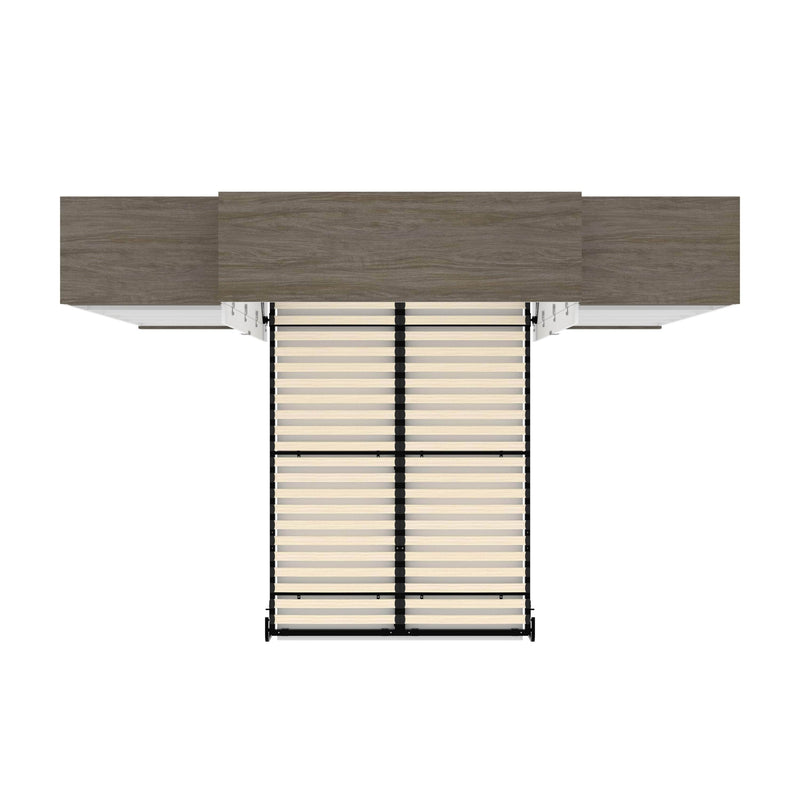 Modubox Murphy Wall Bed Orion 124"W Queen Murphy Wall Bed with 2 Shelving Units - Available in 2 Colours