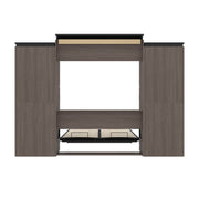 Modubox Murphy Wall Bed Orion 124"W Queen Murphy Wall Bed with 2 Shelving Units - Available in 2 Colours