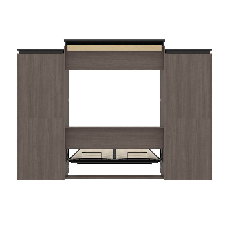 Modubox Murphy Wall Bed Orion 124"W Queen Murphy Wall Bed with 2 Shelving Units - Available in 2 Colours