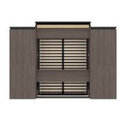Modubox Murphy Wall Bed Orion 124"W Queen Murphy Wall Bed with 2 Shelving Units - Available in 2 Colours