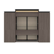 Modubox Murphy Wall Bed Orion 124"W Queen Murphy Wall Bed with 2 Storage Cabinets and Pull-Out Shelves - Available in 2 Colours