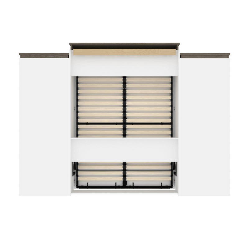 Modubox Murphy Wall Bed Orion 124"W Queen Murphy Wall Bed with Multifunctional Storage and Drawers - Available in 2 Colours
