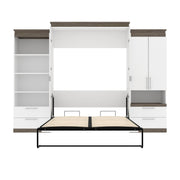 Modubox Murphy Wall Bed Orion 124"W Queen Murphy Wall Bed with Multifunctional Storage and Drawers - Available in 2 Colours