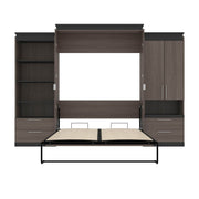 Modubox Murphy Wall Bed Orion 124"W Queen Murphy Wall Bed with Multifunctional Storage and Drawers - Available in 2 Colours