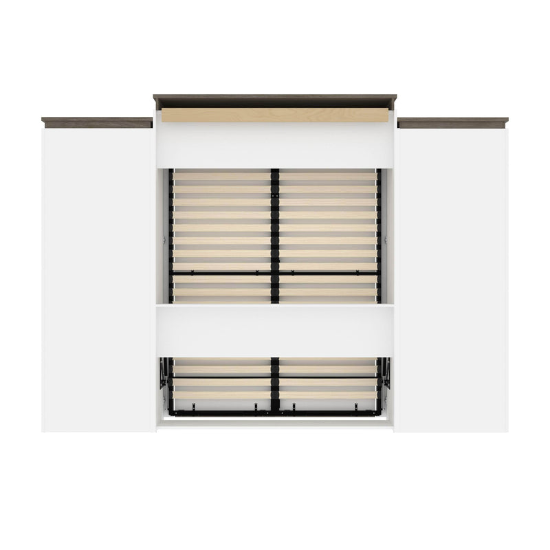 Modubox Murphy Wall Bed Orion 124"W Queen Murphy Wall Bed with Multifunctional Storage - Available in 2 Colours