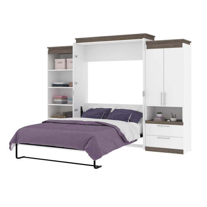 Modubox Murphy Wall Bed Orion 124"W Queen Murphy Wall Bed with Multifunctional Storage - Available in 2 Colours