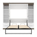 Modubox Murphy Wall Bed Orion 98"W Full Murphy Wall Bed with 2 Narrow Shelving Units and Drawers - Available in 2 Colours