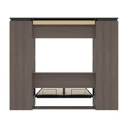 Modubox Murphy Wall Bed Orion 98"W Full Murphy Wall Bed with 2 Narrow Shelving Units and Drawers - Available in 2 Colours