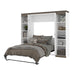 Modubox Murphy Wall Bed Orion 98"W Full Murphy Wall Bed with 2 Narrow Shelving Units - Available in 2 Colours