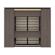 Modubox Murphy Wall Bed Orion 98"W Full Murphy Wall Bed with 2 Storage Cabinets and Pull-Out Shelves - Available in 2 Colours
